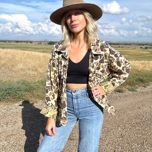 Vintage Brown Camouflage Utility Jacket